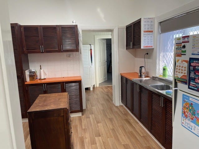 Large open kitchen with prep island